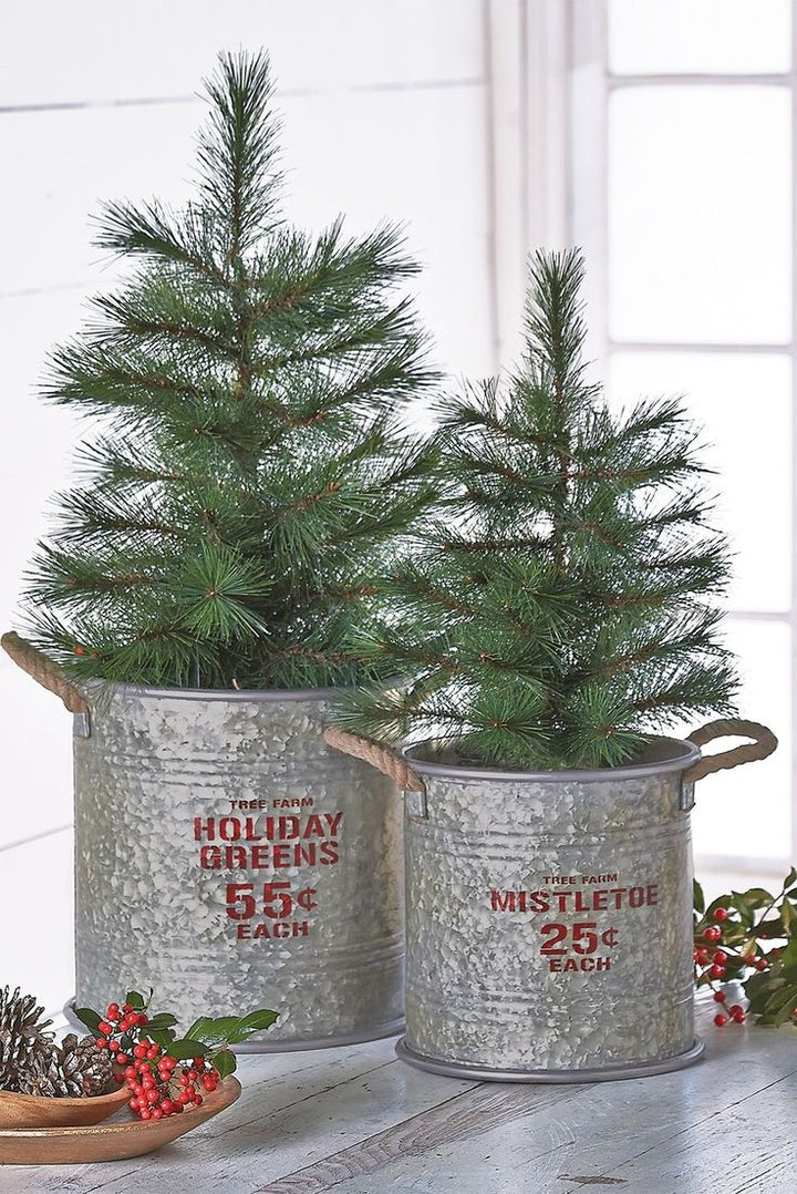 HOLIDAY TIN BUCKETS