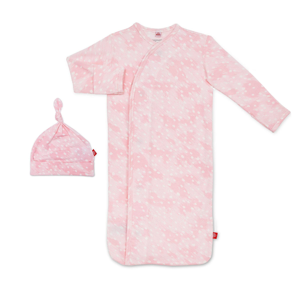 PINK DOESKIN MODAL GOWN SET