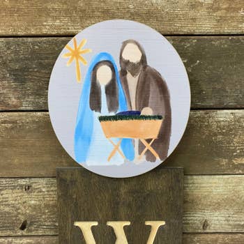 NATIVITY WELCOME SIGN TOPPER