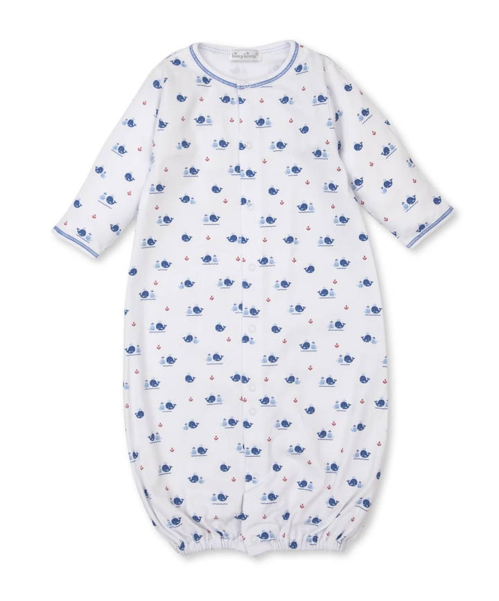 KISSY KISSY BREACHING WHALES BLUE CONVERTIBLE GOWN