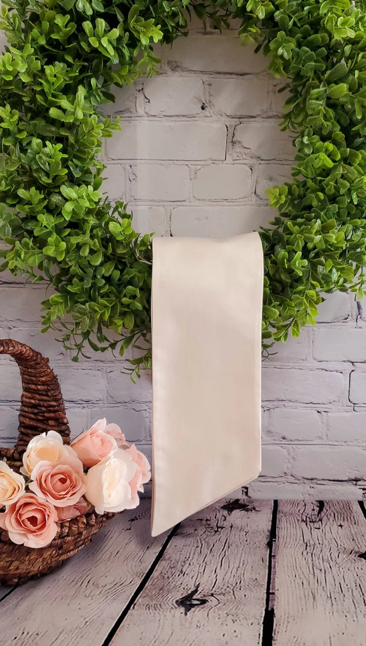 CUSTOM MONOGRAM NATURAL WREATH SASH