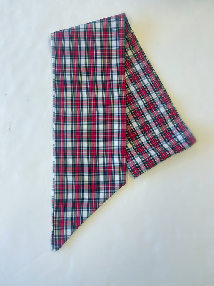CUSTOM MONOGRAM WHITE PLAID WREATH SASH