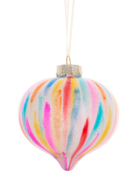 colorful rainbow ornaments, finial shape