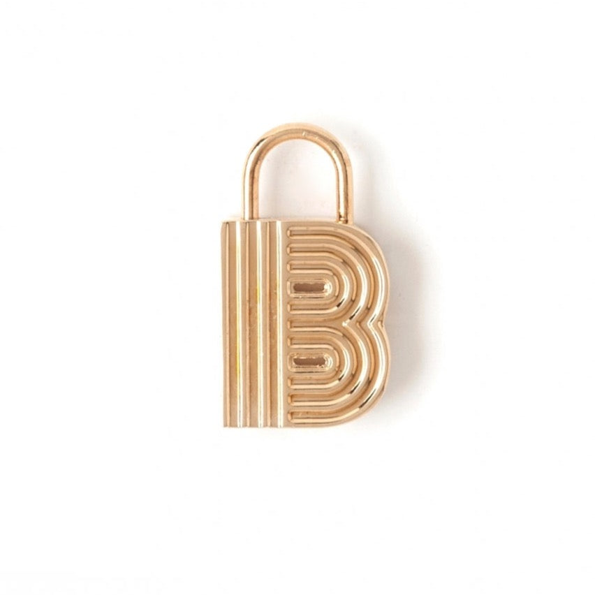 B PADLOCK CHARM