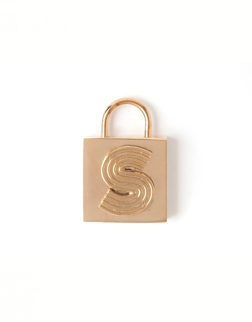 S INITIAL PADLOCK CHARM