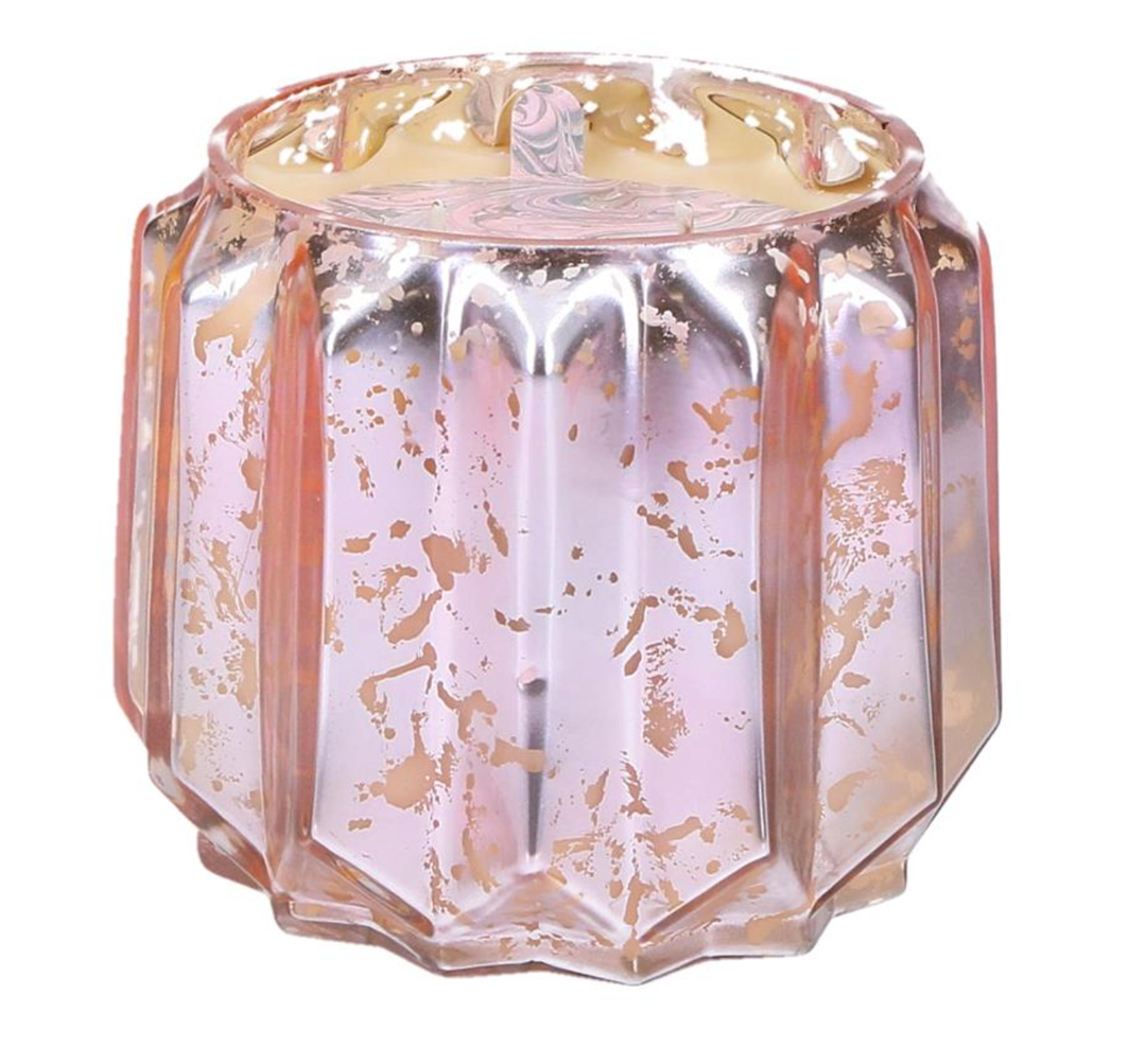 SWEET GRACE LARGE PINK MERCURY GLASS CANDLE