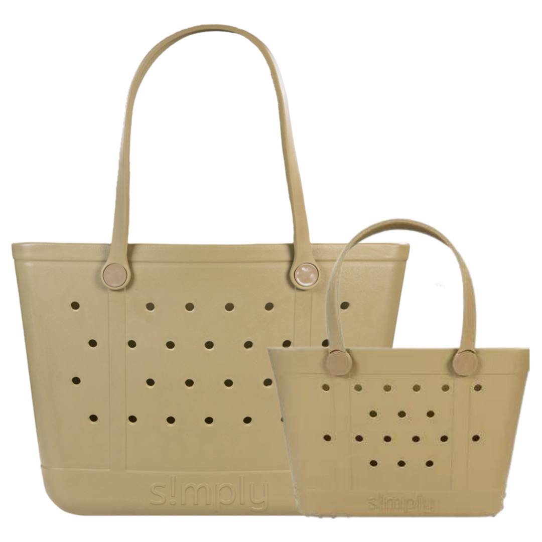 SEPIA SOLID SIMPLY TOTE in large & mini