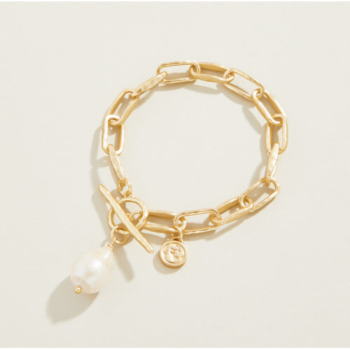 ALODIE TOGGLE BRACELET GOLD/PEARL