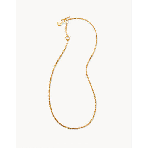 FOXTAIL TOGGLE CHARM NECKLACE 29-32" GOLD