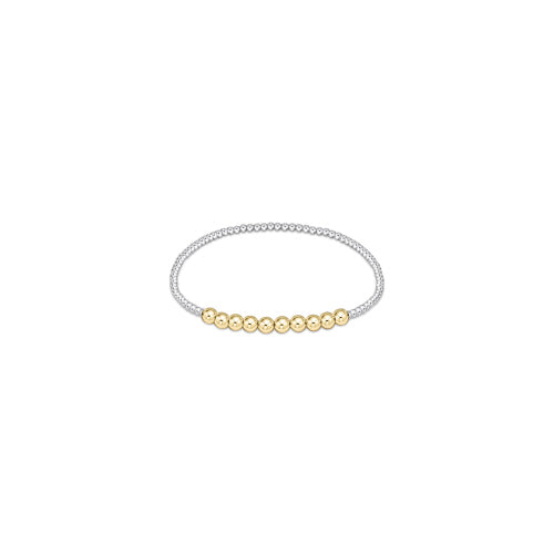 CLASSIC BEADED BLISS 2MM BEAD BRACELET - 4MM - MIXED METAL