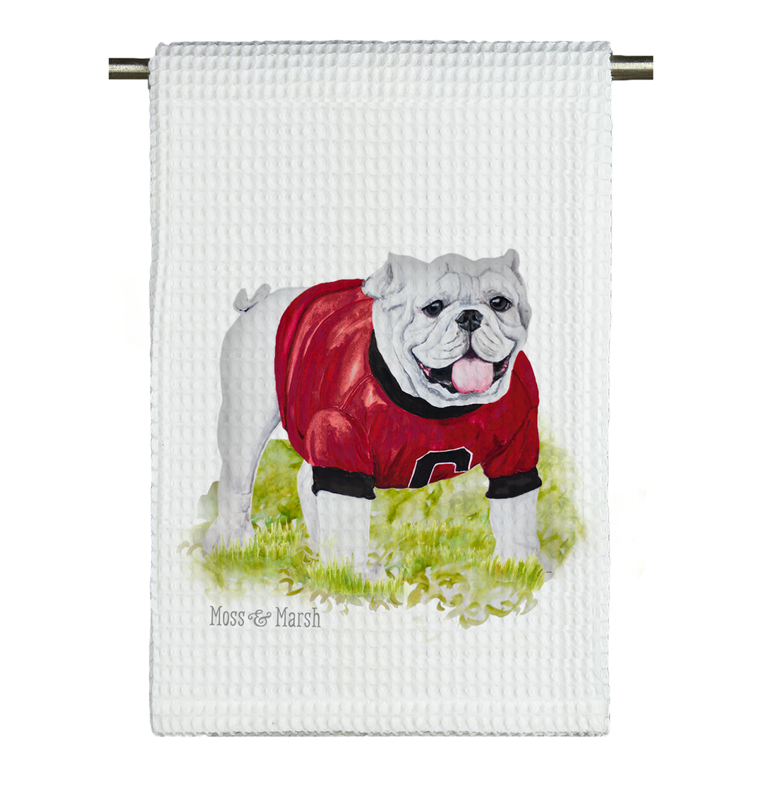 UGA BULLDOG TEA TOWEL