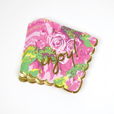 ROSE GARDEN BEVERAGE NAPKIN