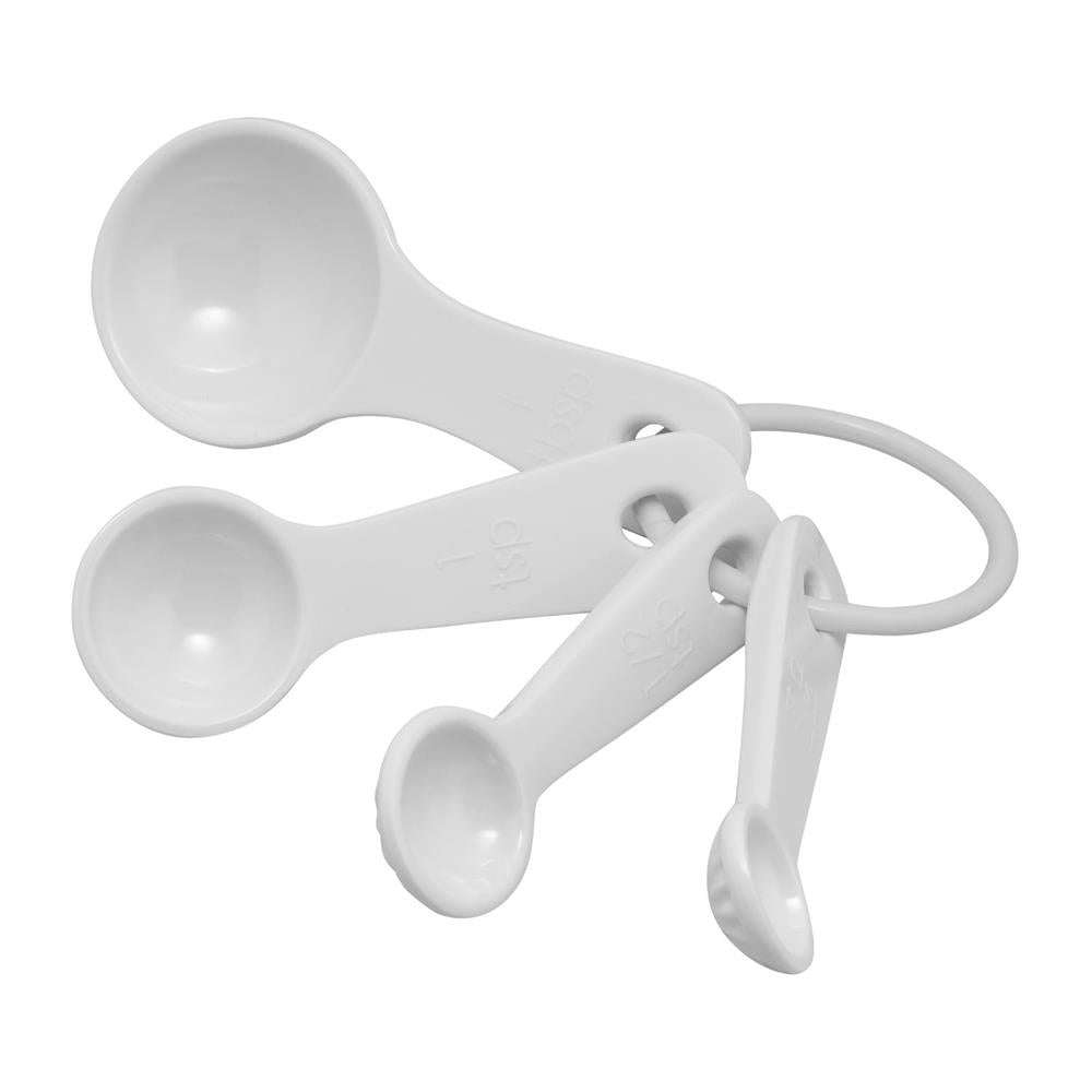 white measuring spoon set of 4 pieces