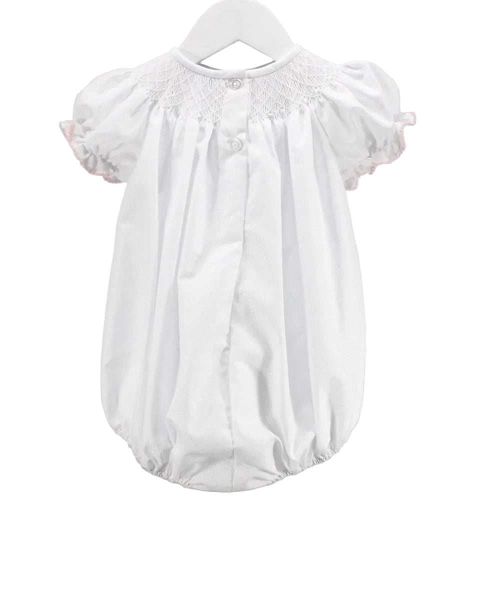 WHITE BUBBLE FROM BEHIND ON WHITE BACKGROUND