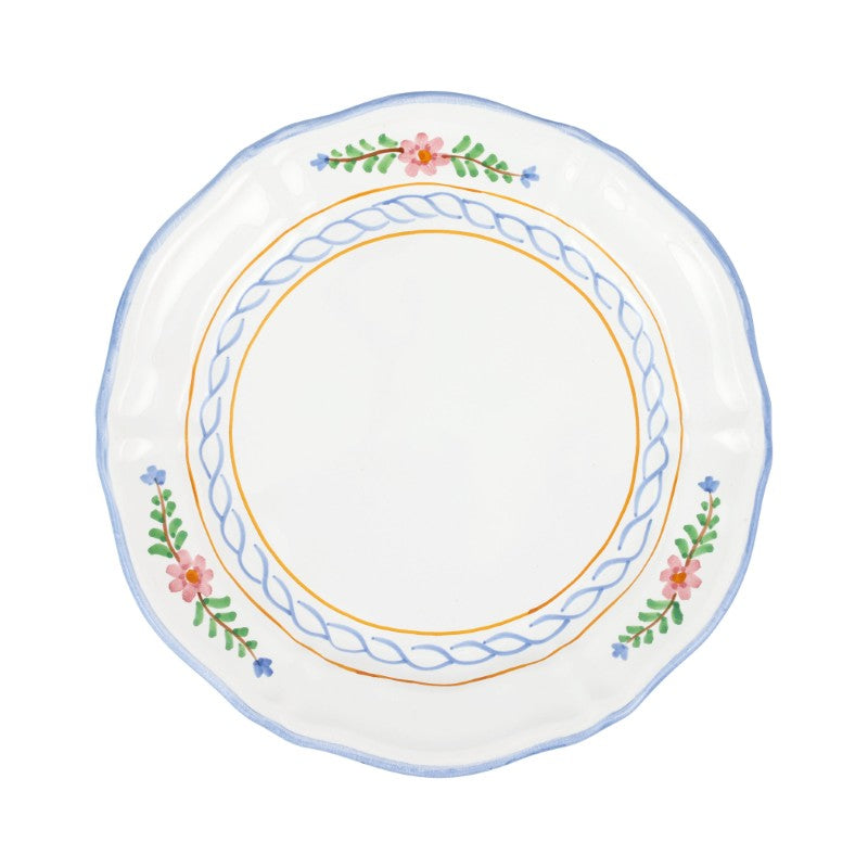 Decorative plate with floral patterns on a white background