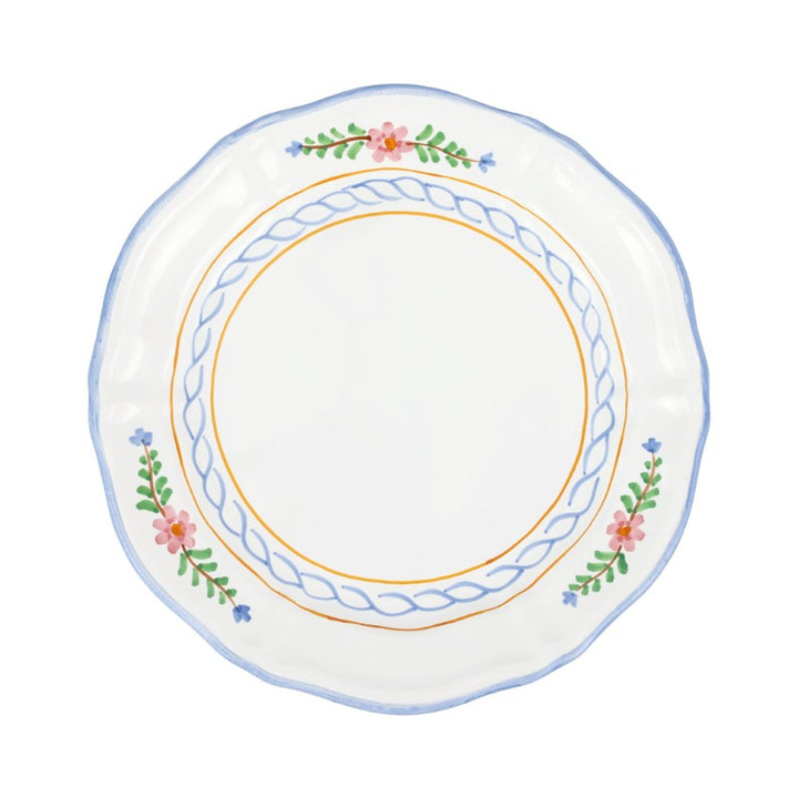 Decorative plate with floral patterns on a white background