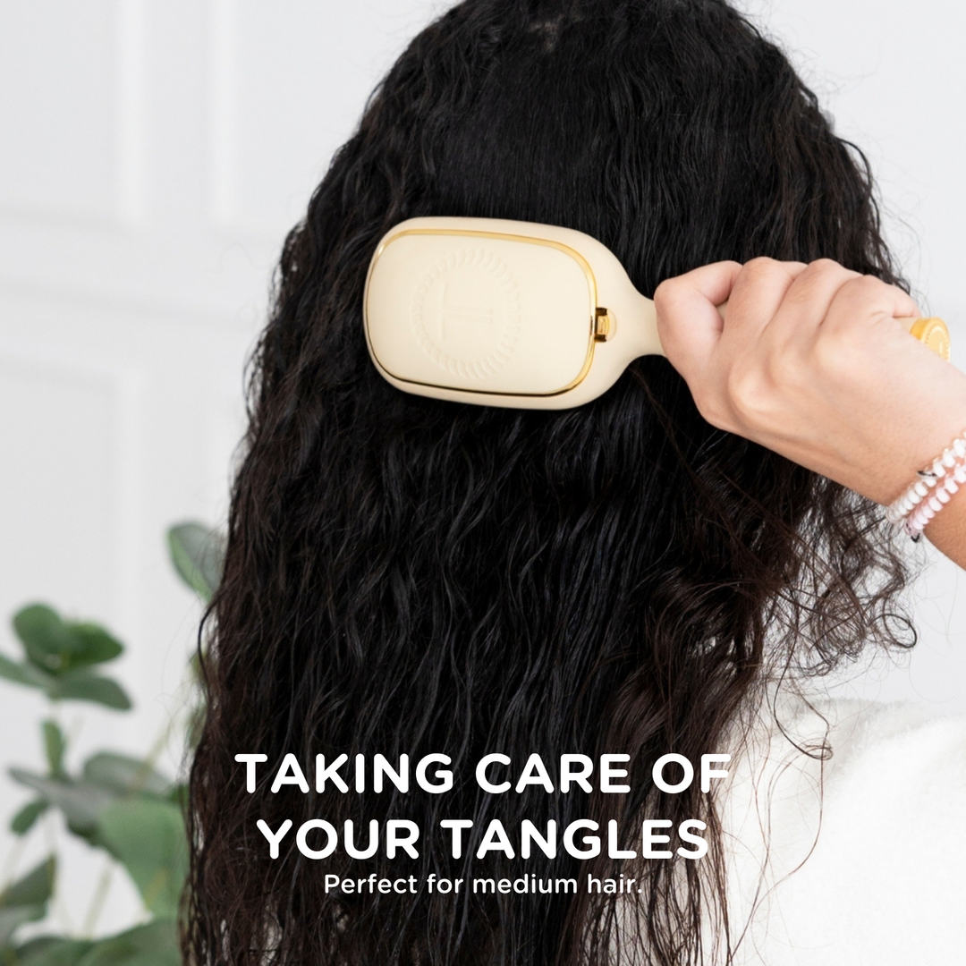 TAN DETANGLER HAIR BRUSH FOR MEDIUM HAIR