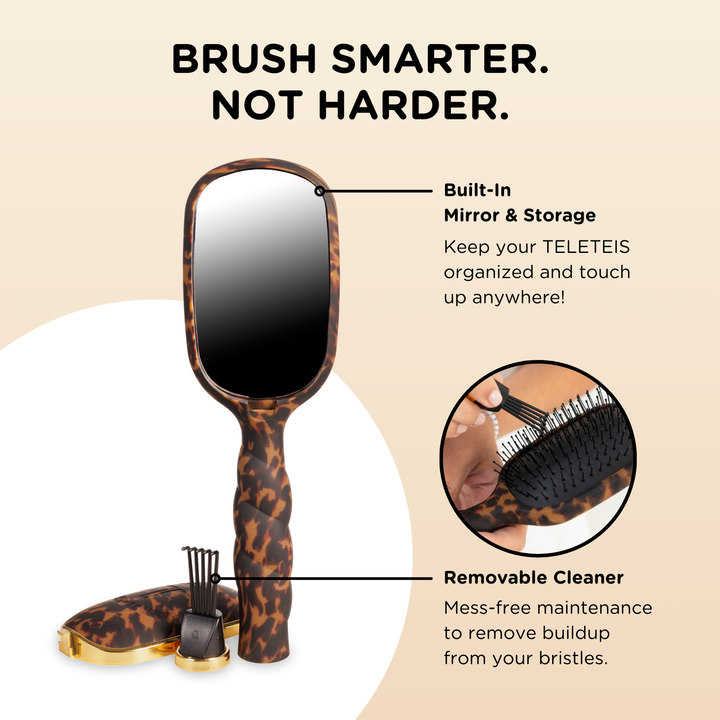 TORTOISE DETANGLER HAIR BRUSH FOR THICK HAIR