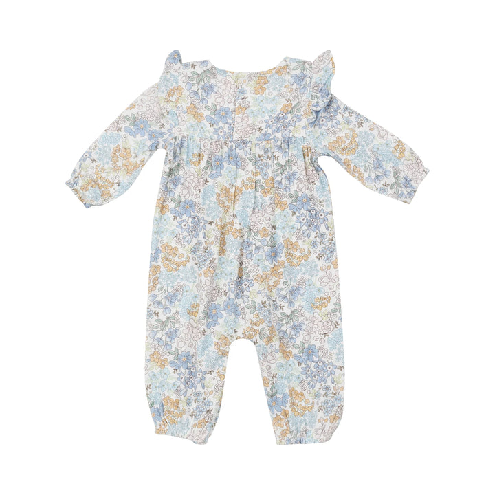 EDITH'S FLORAL RUFFLE SLEEVE ROMPER