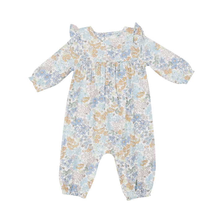 EDITH'S FLORAL RUFFLE SLEEVE ROMPER