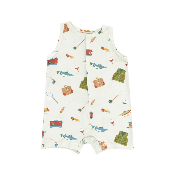 FISHING THINGS SHORTIE ROMPER