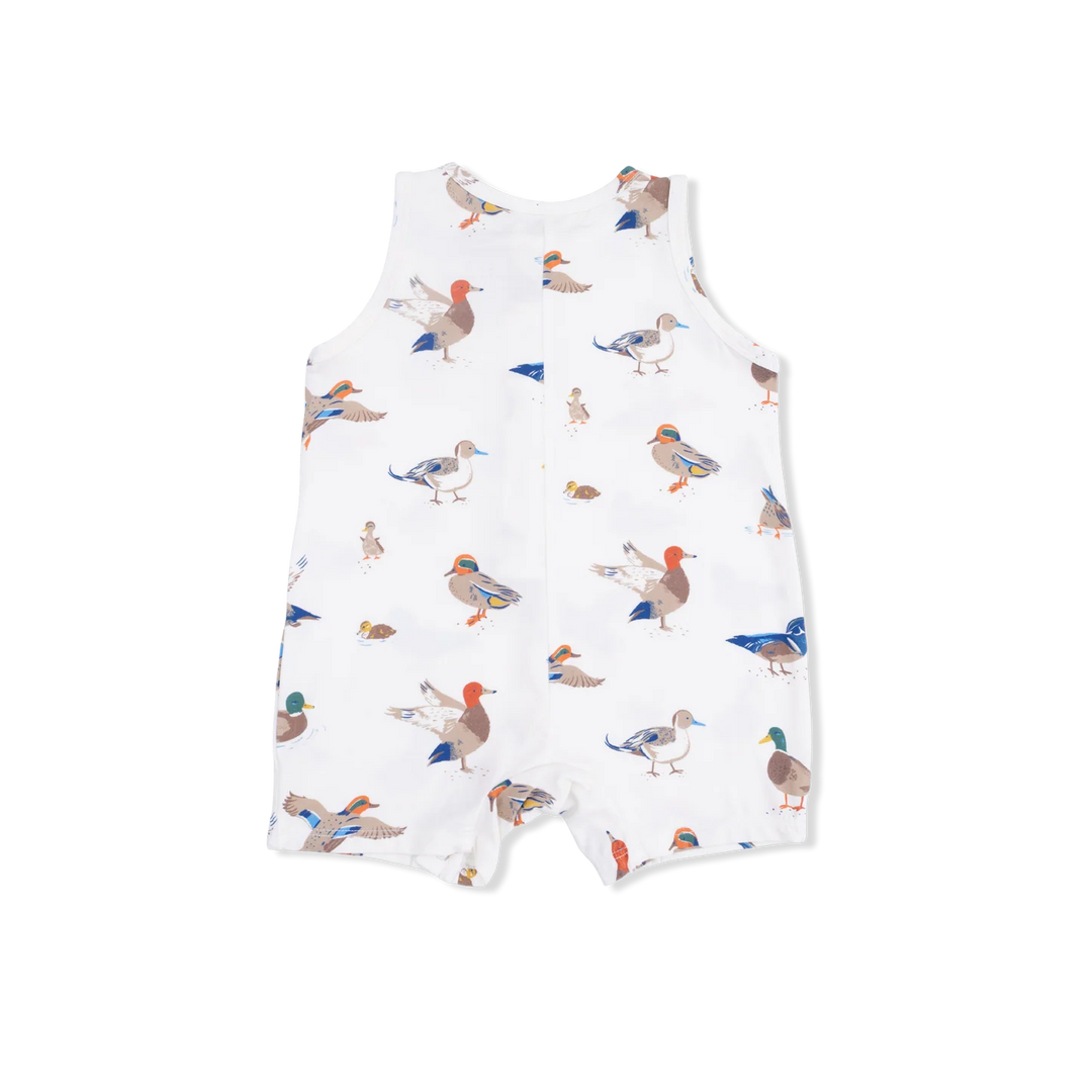 HUNTING DUCKS SLEEVELESS SHORTIE ROMPER