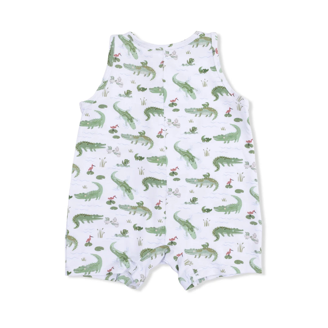 CRAYON ALLIGATORS SLEEVELESS SHORTIE ROMPER