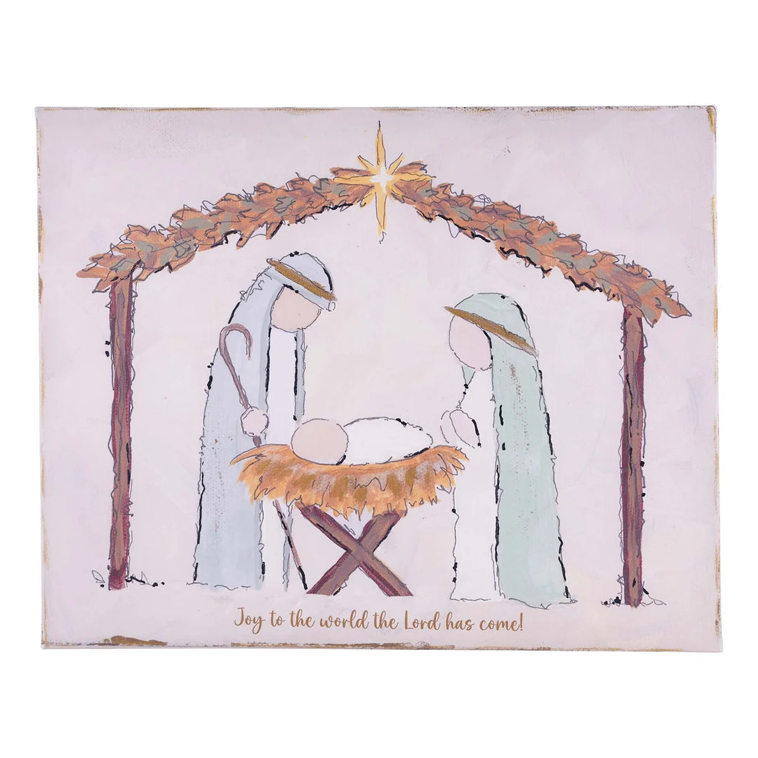 JOY TO THE WORLD NATIVITY CANVAS