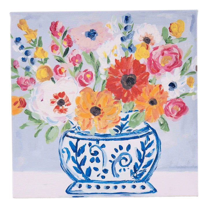 BLUE &amp; WHITE BOWL OF FLOWERS