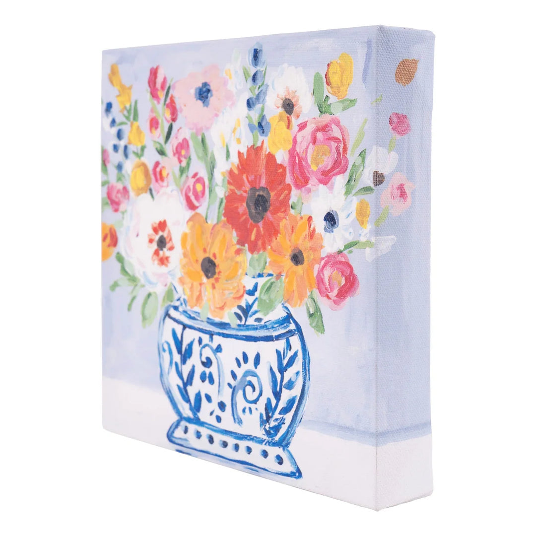 BLUE &amp; WHITE BOWL OF FLOWERS