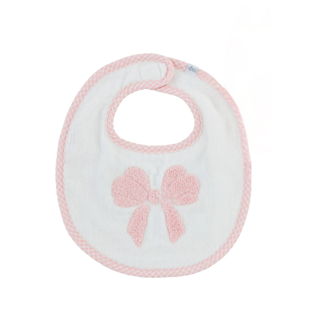 PINK BOUCLE BOW BIB