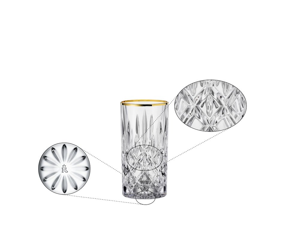 NOBLESSE GOLD LONG DRINK GLASS SET