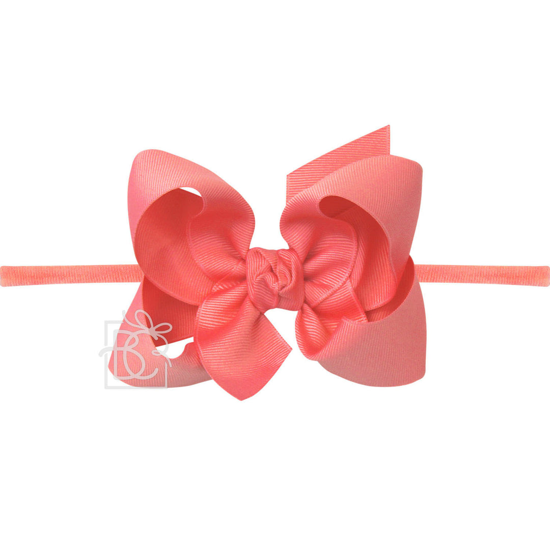 Watermelon bow headband on a white background