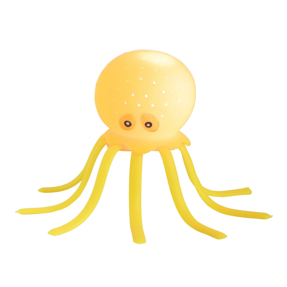 Squishy rubber dive toy with water activated lights YELLOW