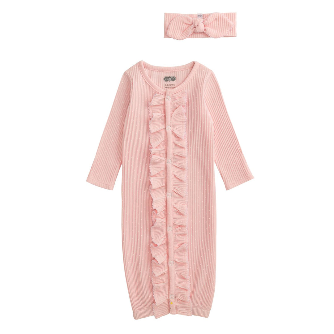 PINK DOT RUFFLED TAKE-ME-HOME SET