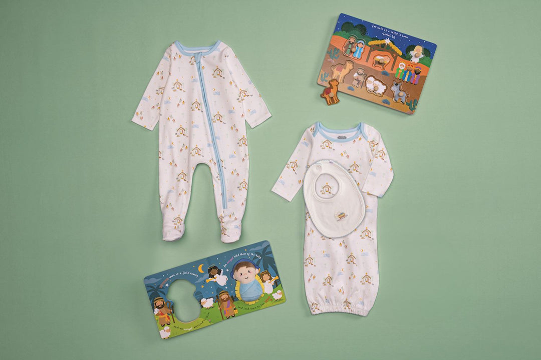 NATIVITY GOWN &amp; BIB SET