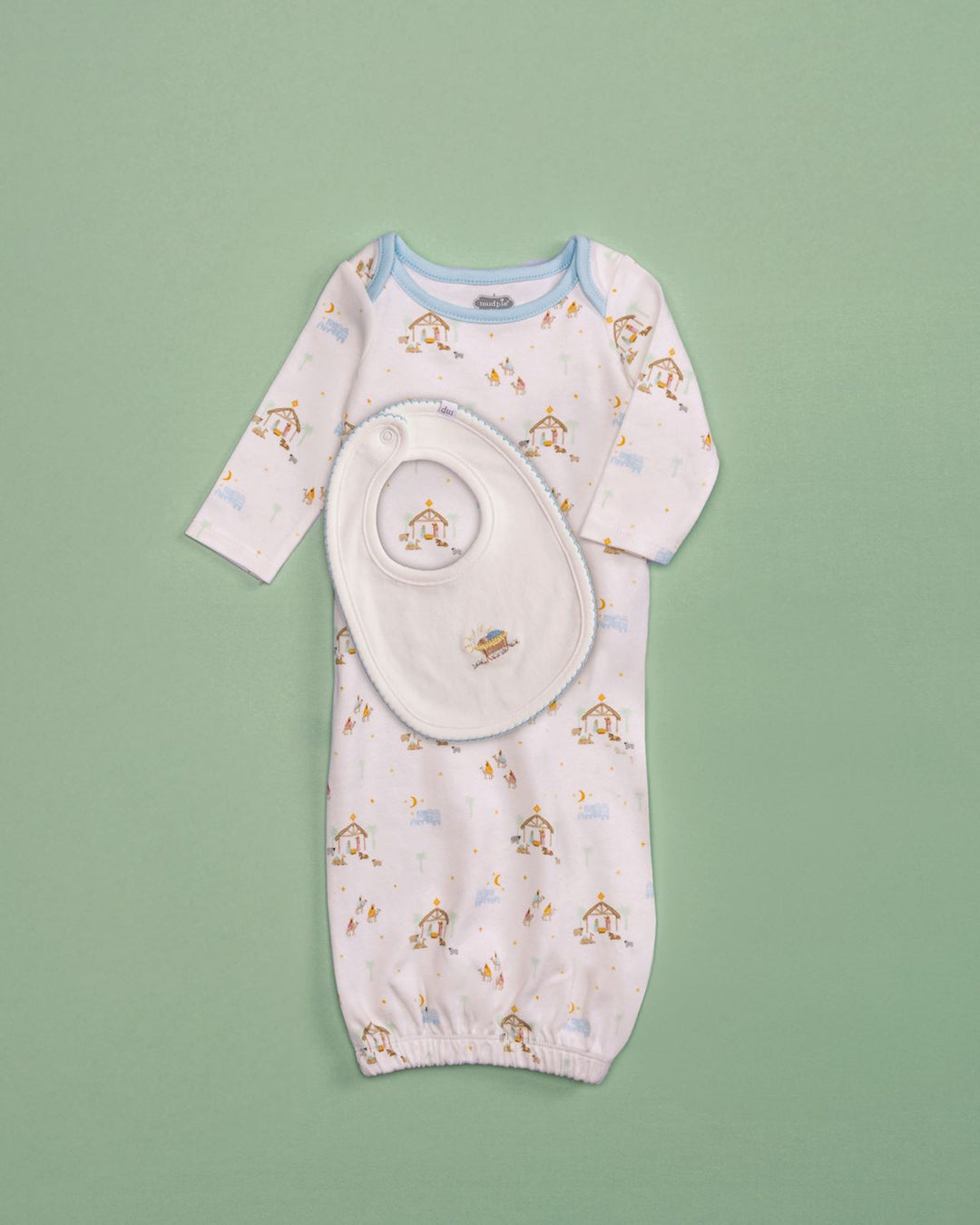 NATIVITY GOWN &amp; BIB SET