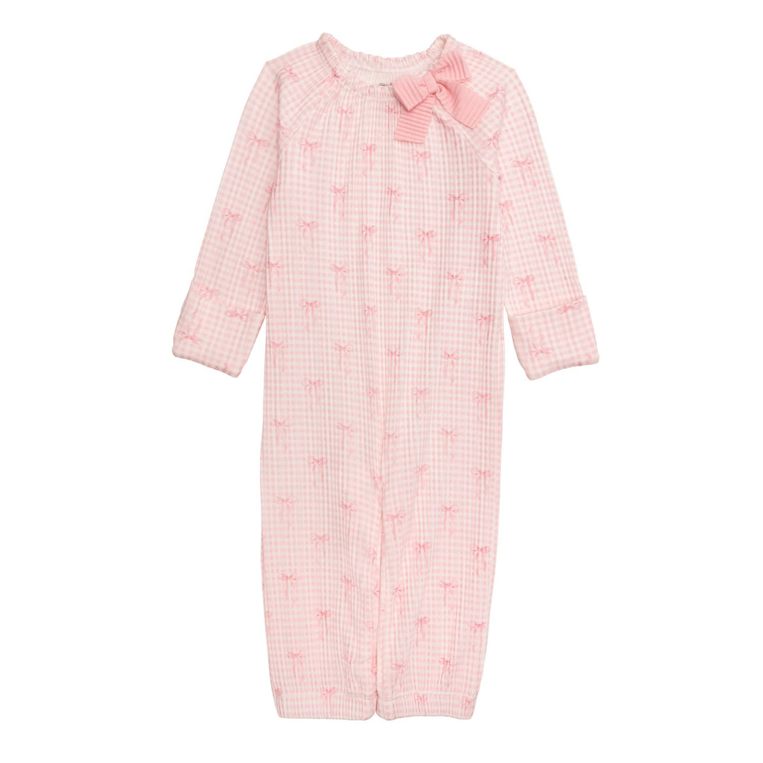 PINK GINGHAM BOW CONVERTER GOWN