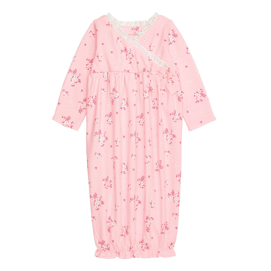 PINK BLOSSOM SICK PLACKET GOWN