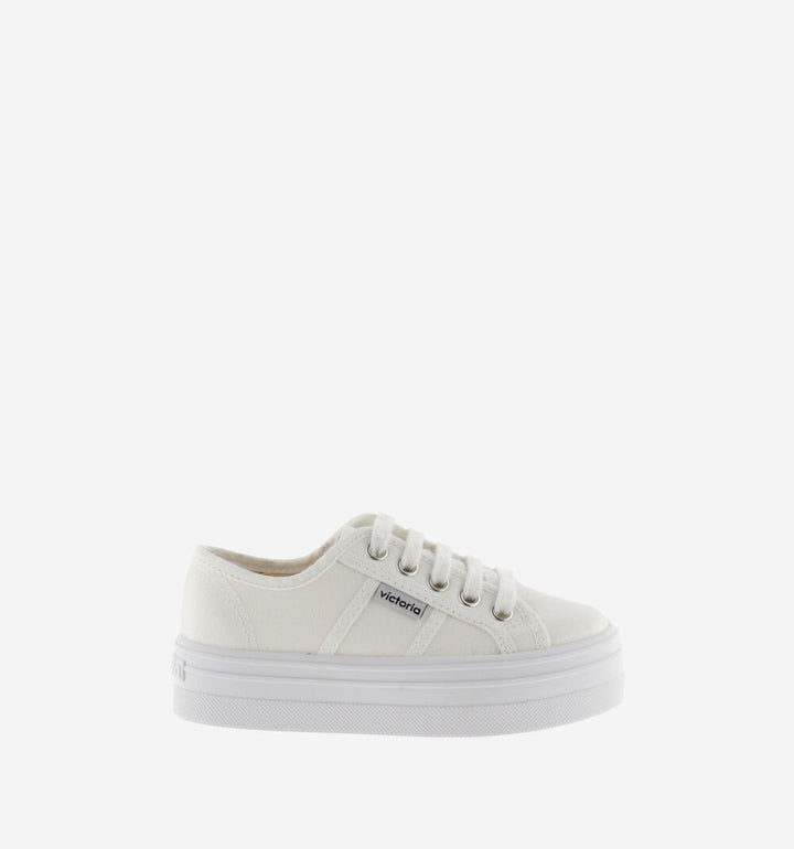 VICTORIA: BLANCO PLATFORM SNEAKERS