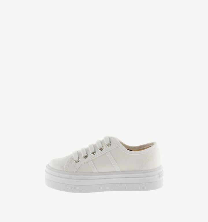 VICTORIA: BLANCO PLATFORM SNEAKERS