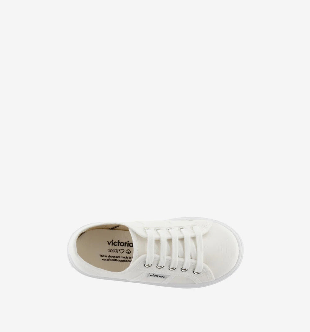 VICTORIA: BLANCO PLATFORM SNEAKERS