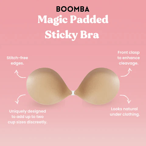 Front Closure Backless Strapless Sticky Bras Adhesive Bra