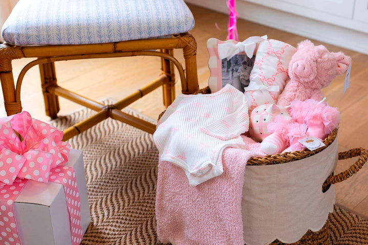 PINK SCALLOP CHENILLE BLANKET