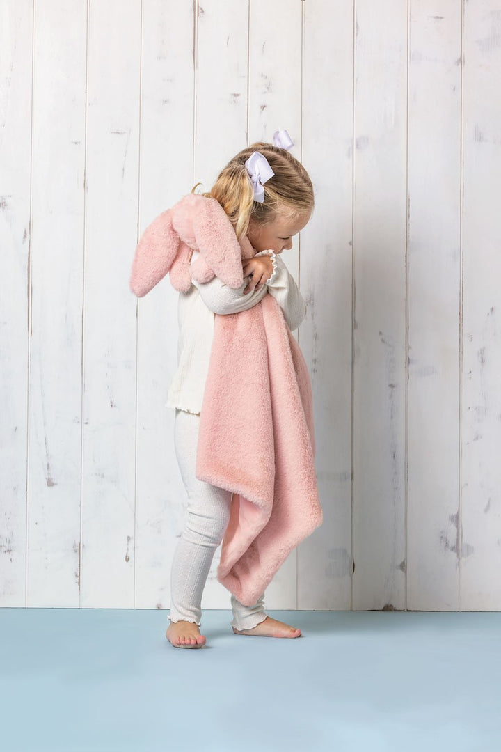 PINK CUDDLE BUNNY BLANKET