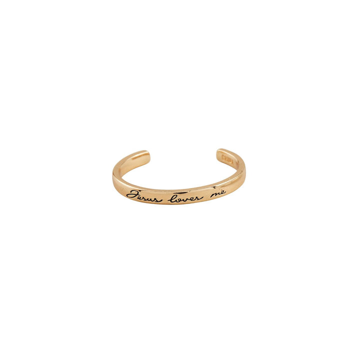 GOLD JESUS LOVES ME CUFF