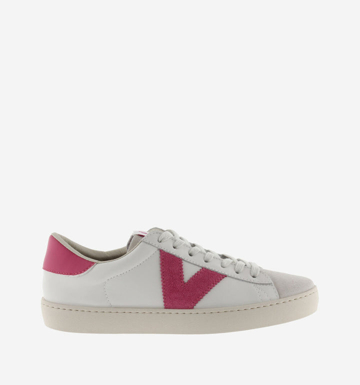 VICTORIA: FUCHSIA LEATHER SNEAKERS