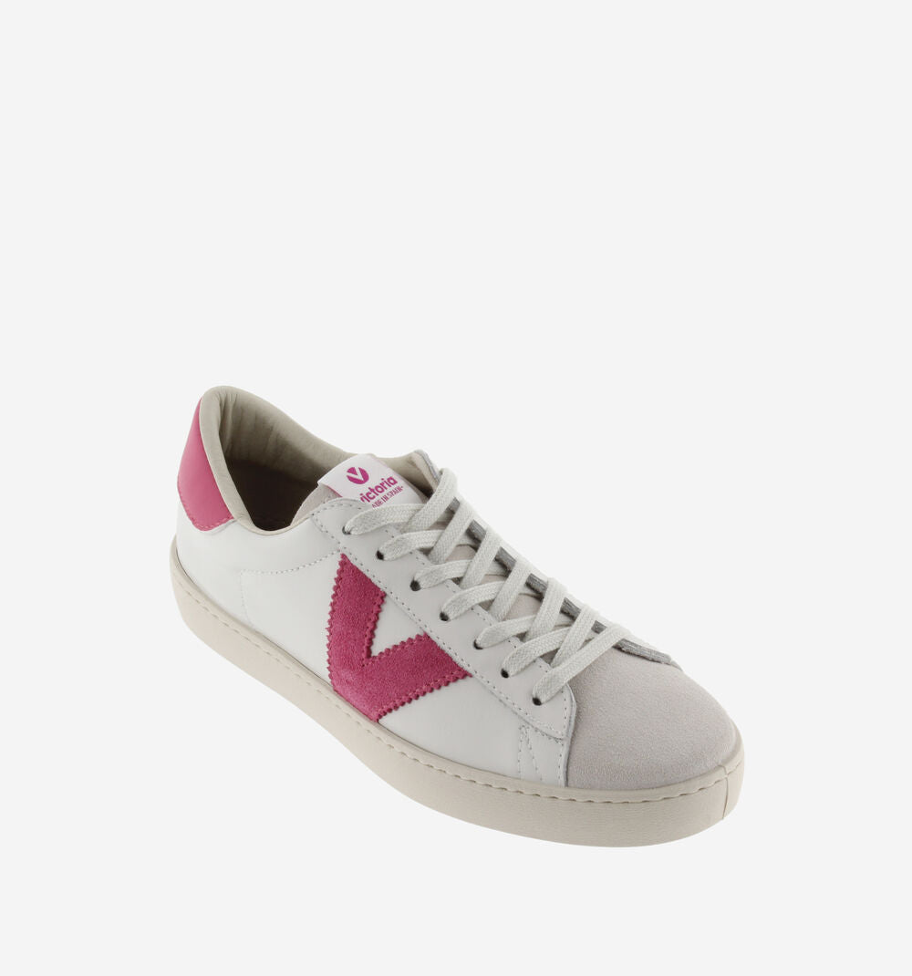 VICTORIA: FUCHSIA LEATHER SNEAKERS