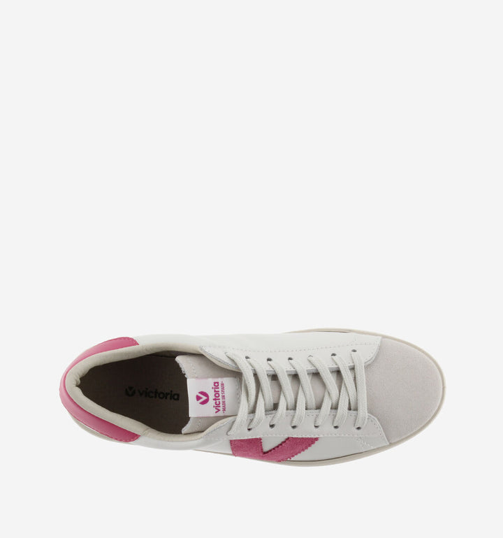 VICTORIA: FUCHSIA LEATHER SNEAKERS