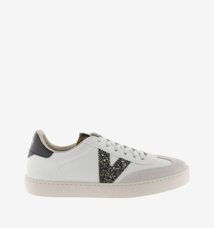 VICTORIA: HEILO BLACK GLITTER SNEAKERS